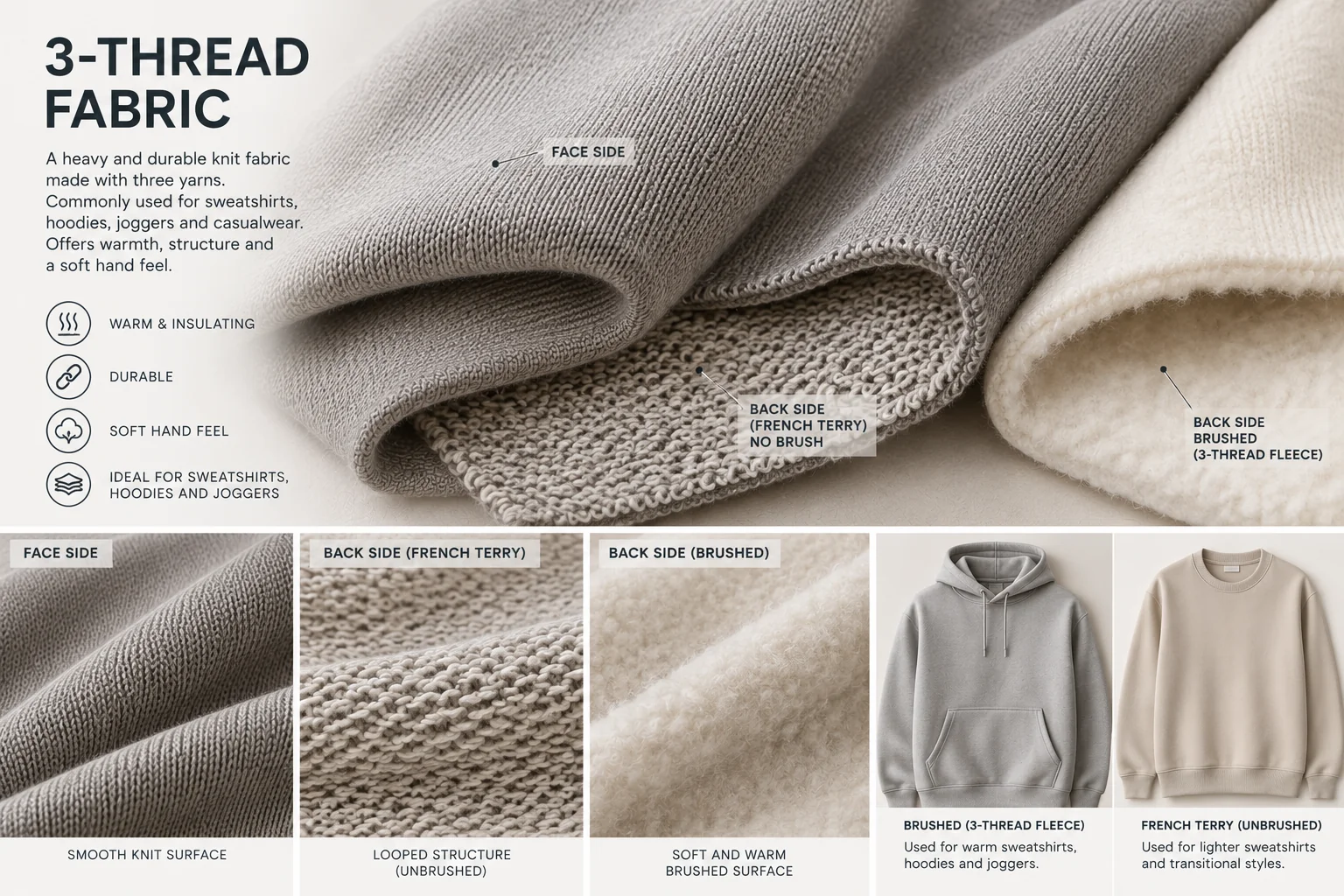 3-Thread Knitted Fabric